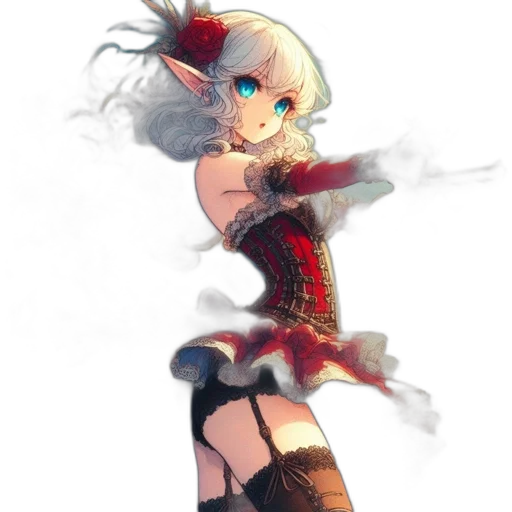 dress, staff, weapon, robot transparent PNG cut-out