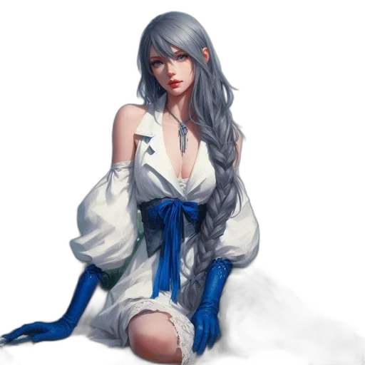 dress, staff, dragon, fantasy art transparent PNG cut-out