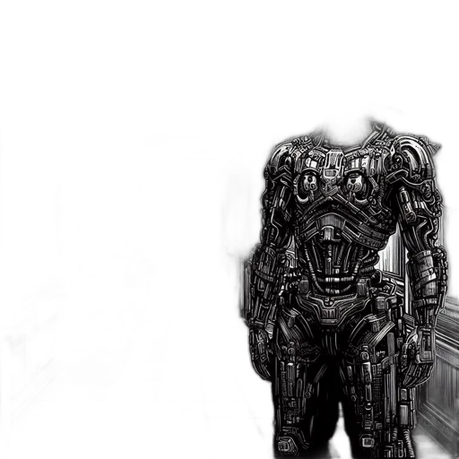 robot, weapon, mask, face transparent PNG cut-out