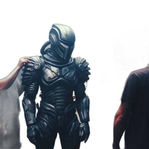 concept art, 3d render, comic book art, dark transparent PNG cut-out