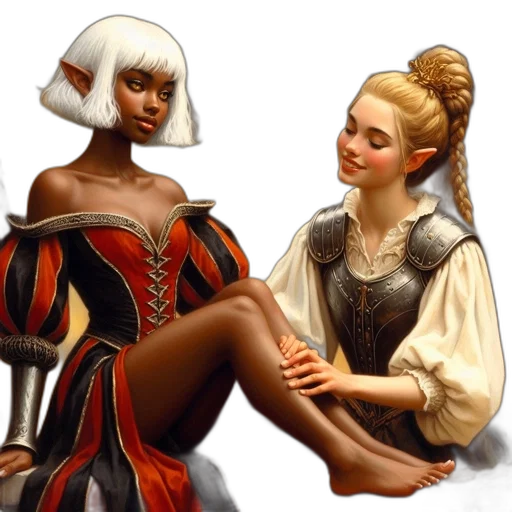 concept art, fantasy art, photorealistic, oil painting transparent PNG cut-out