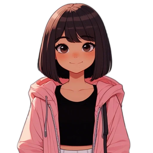 jacket, face, dress, hair transparent PNG cut-out