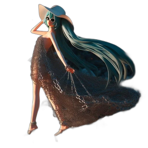 dress, hair, creature, crown transparent PNG cut-out