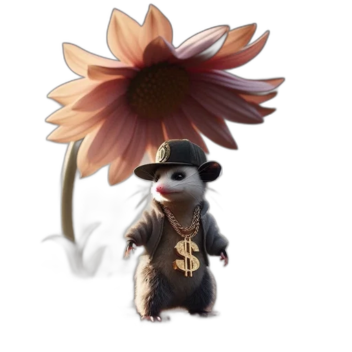 flower, staff, hat, animal transparent PNG cut-out