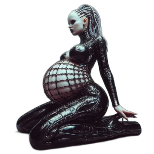 robot, creature, concept art, 3d render transparent PNG cut-out
