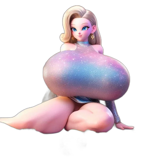 dress, robot, creature, 3d render transparent PNG cut-out