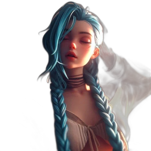 hair, dress, staff, face transparent PNG cut-out