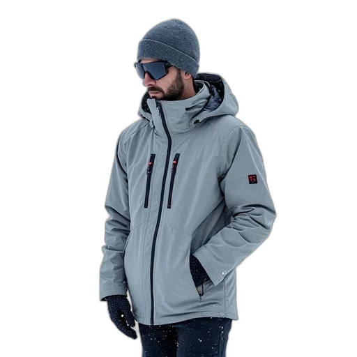 jacket, 3d render, atlas, snow transparent PNG cut-out
