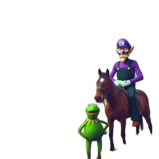 animal, hat, robot, staff transparent PNG cut-out