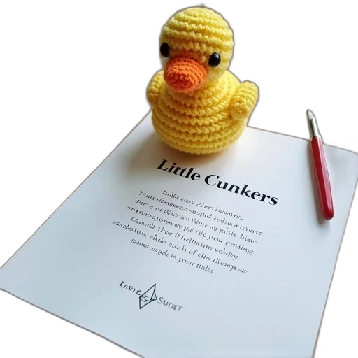 3d render, small, knitted, duck transparent PNG cut-out