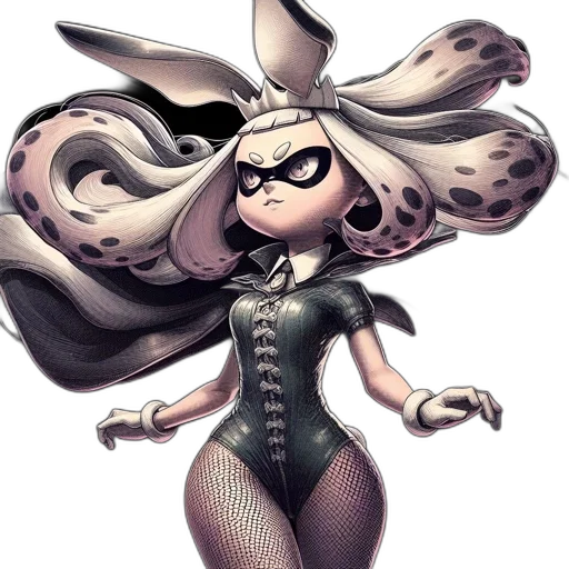 dress, hair, mask, animal transparent PNG cut-out