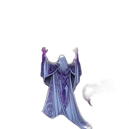 creature, dragon, staff, dress transparent PNG cut-out