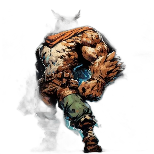 animal, comic book art, concept art, fantasy art transparent PNG cut-out