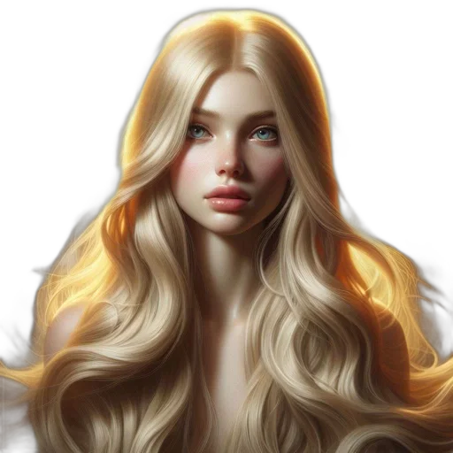 hair, face, crown, fantasy art transparent PNG cut-out
