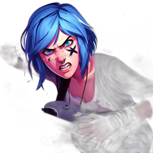 face, concept art, comic book art, anime transparent PNG cut-out