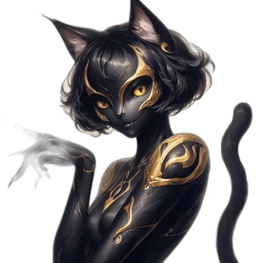 mask, dress, staff, fantasy art transparent PNG cut-out