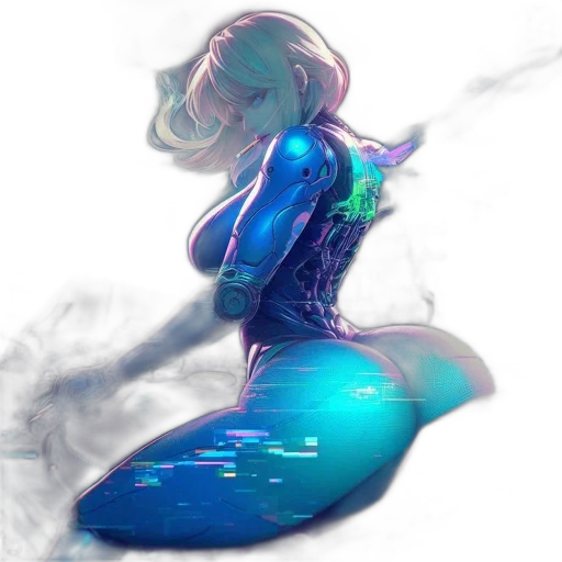 dress, vaporwave, concept art, cyberpunk transparent PNG cut-out