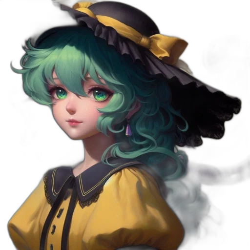 hat, staff, dress, face transparent PNG cut-out