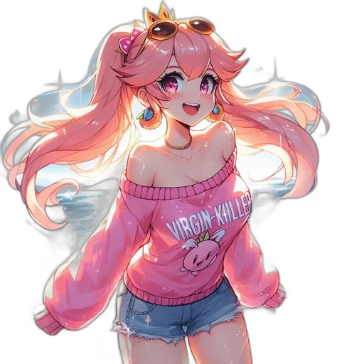 dress, crown, staff, creature transparent PNG cut-out