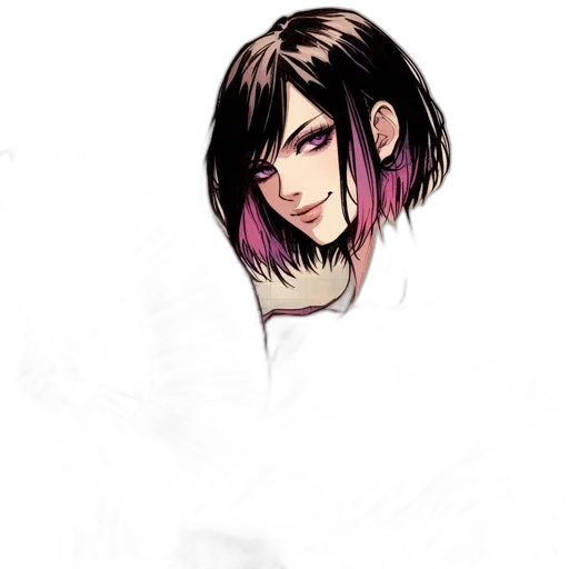 face, hair, creature, staff transparent PNG cut-out