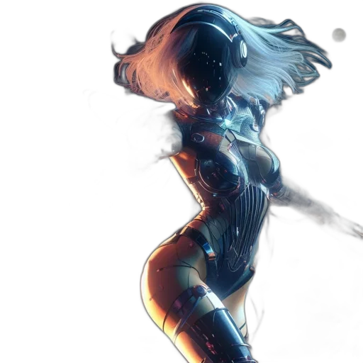 robot, concept art, comic book art, cyberpunk transparent PNG cut-out