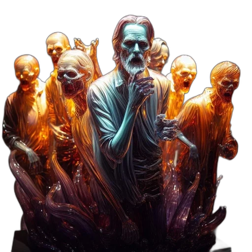 concept art, comic book art, fantasy art, illuminated transparent PNG cut-out