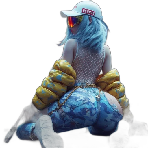 jacket, hat, staff, dragon transparent PNG cut-out