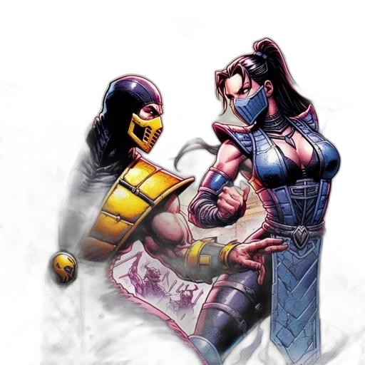 robot, sword, weapon, comic book art transparent PNG cut-out