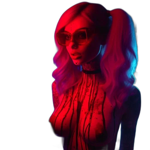 hair, dress, mask, face transparent PNG cut-out
