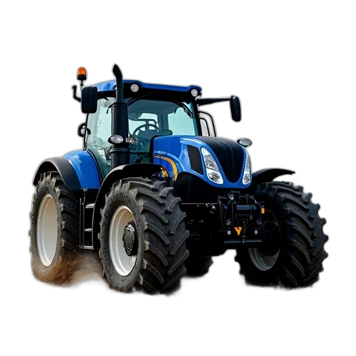 new, holland, tractor, action transparent PNG cut-out