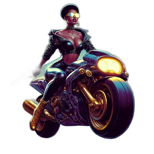 robot, car, concept art, cyberpunk transparent PNG cut-out