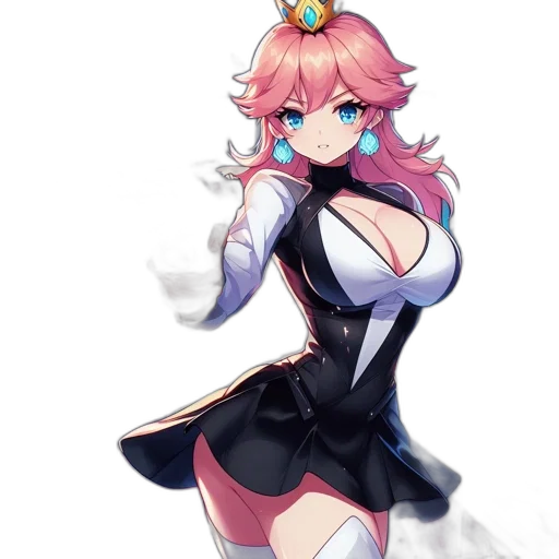 dress, staff, robot, crown transparent PNG cut-out