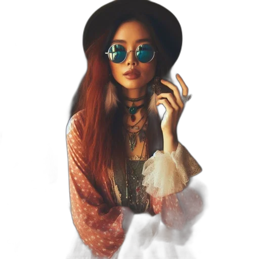 hat, jewelry, jacket, dress transparent PNG cut-out