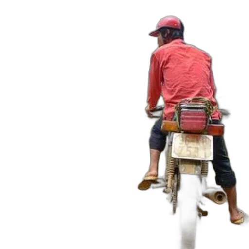 person, red, shirt, helmet transparent PNG cut-out