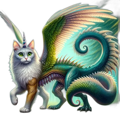 dragon, creature, animal, staff transparent PNG cut-out