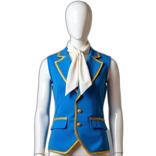 jacket, dress, staff, 3d render transparent PNG cut-out