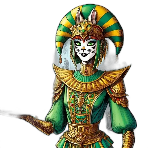 mask, staff, jewelry, fantasy art transparent PNG cut-out