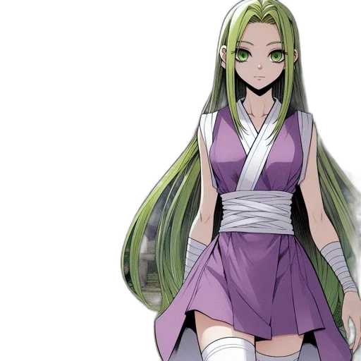 dress, staff, anime, concept art transparent PNG cut-out