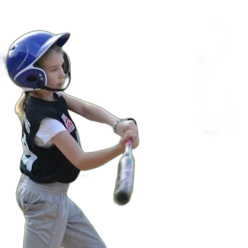 young, girl, blue, helmet transparent PNG cut-out
