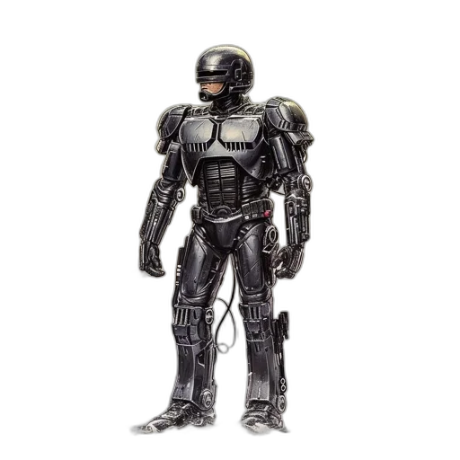 robot, concept art, 3d render, comic book art transparent PNG cut-out