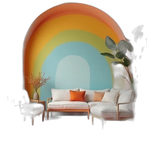 furniture, umbrella, hat, 3d render transparent PNG cut-out
