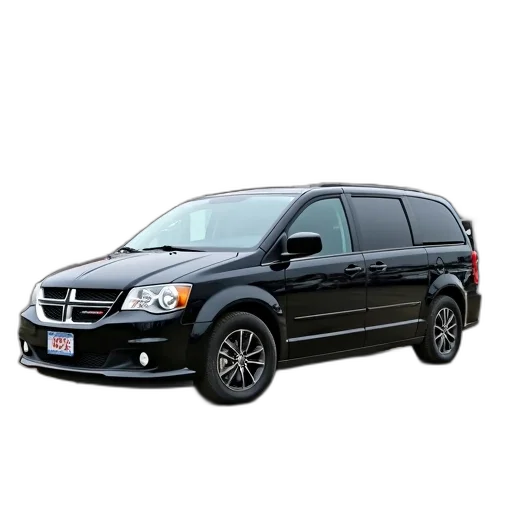 car, black, minivan, parked transparent PNG cut-out