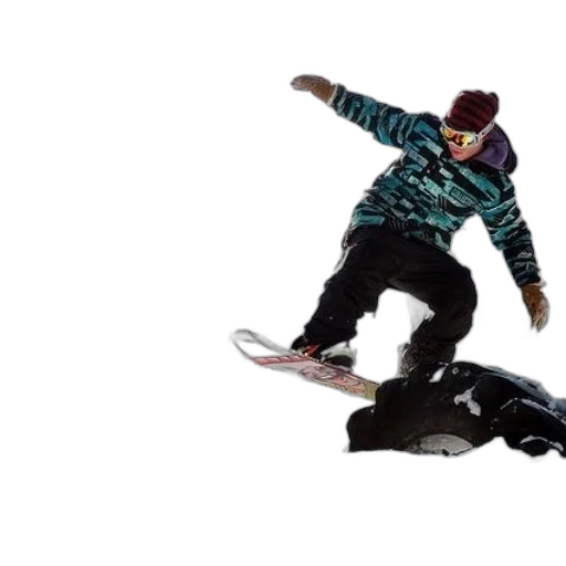 3d render, snowboarder, colorful, jacket transparent PNG cut-out