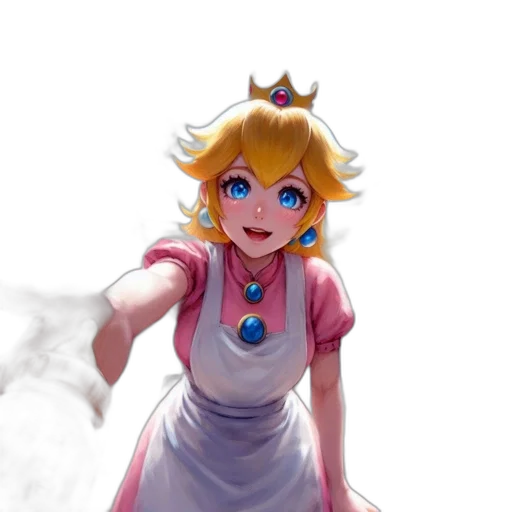 dress, crown, staff, weapon transparent PNG cut-out