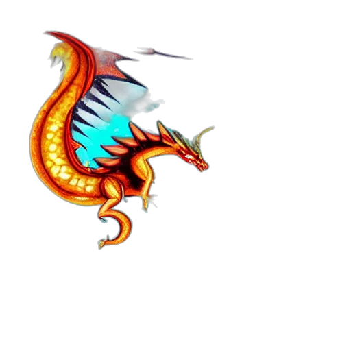 dragon, staff, animal, creature transparent PNG cut-out
