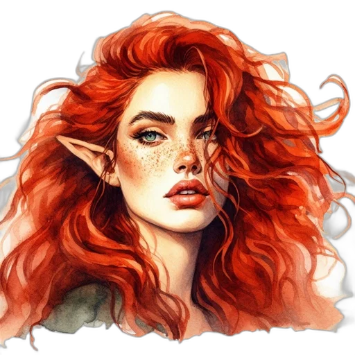 dragon, face, hair, fantasy art transparent PNG cut-out