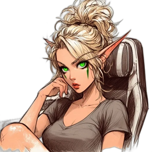 staff, face, hair, anime transparent PNG cut-out