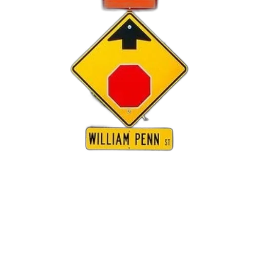 stop, sign, william, penn transparent PNG cut-out