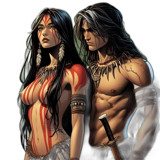 comic book art, fantasy art, concept art, photorealistic transparent PNG cut-out