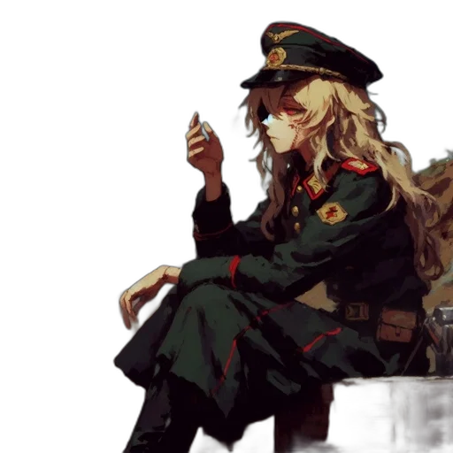 hat, weapon, staff, jacket transparent PNG cut-out
